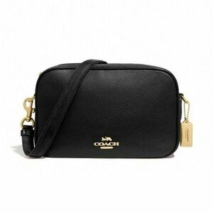 Coach Black Pebbled Leather Crossbody with Gold Hardware